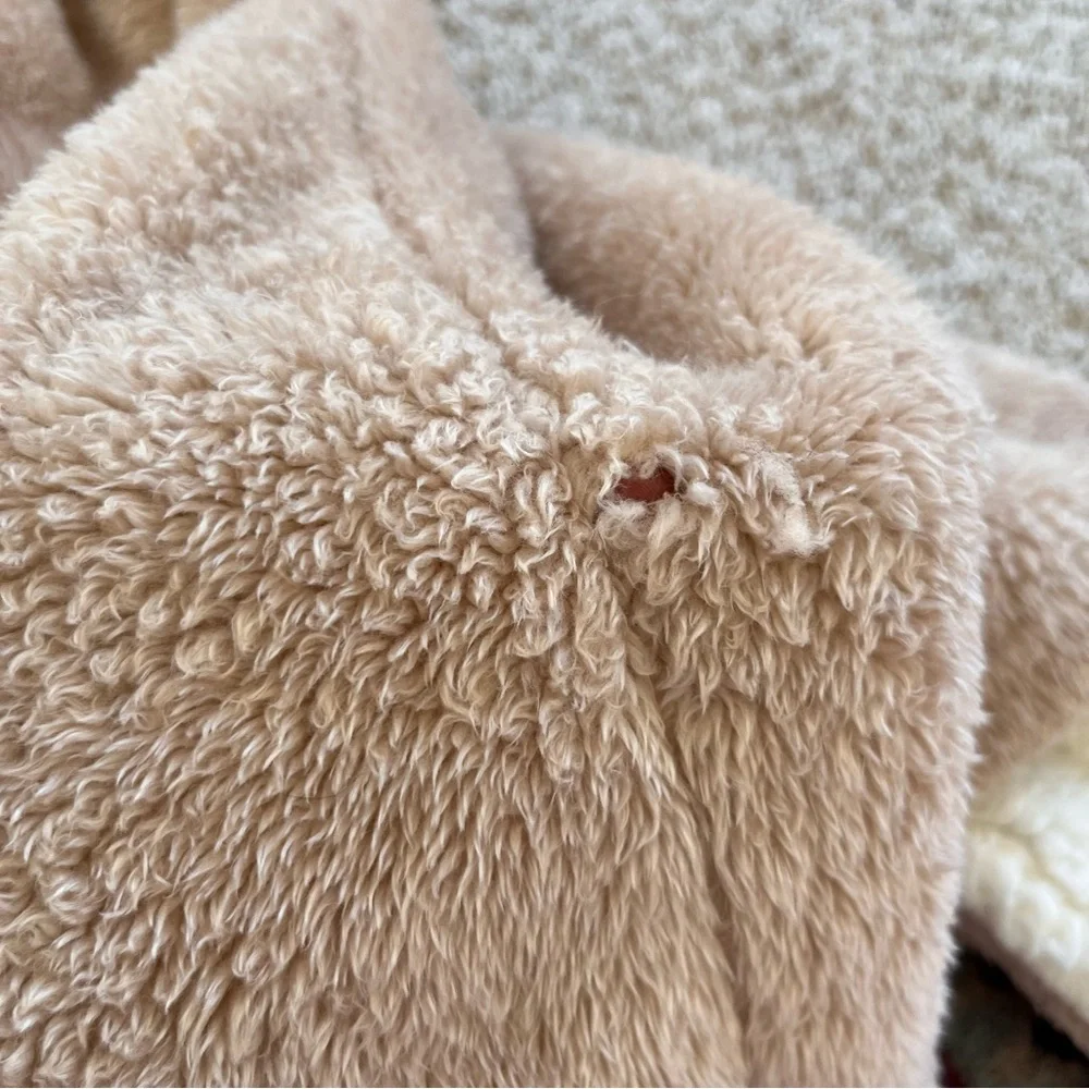Hammacher Schlemmer Womens Robe L/XL Executive Sherpa Hyge Cozy Luxury Old Money